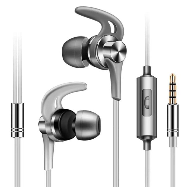 QKZ EQ1 CNC Metal Shark Fin Headphones Sports Music Headphones, Microphone Version | Syndmart