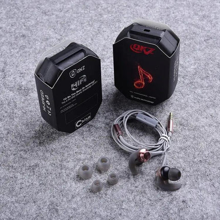 QKZ EQ1 CNC Metal Shark Fin Headphones Sports Music Headphones, Microphone Version