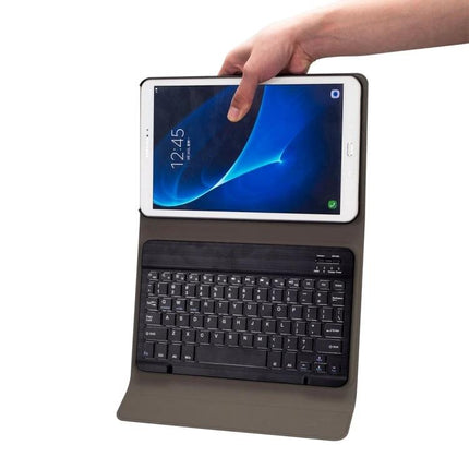 Detachable Bluetooth Keyboard Leather Case for Samsung Galaxy Tab A 10.1 with Holder - black folio with removable keyboard and tablet stand