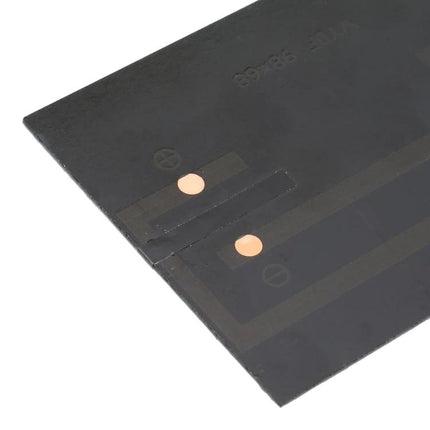 Compact Solar Panel for DIY Science Projects and Solar Kits — black 1.2W panel close-up with copper contact pads for hobbyist kits and indoor testing