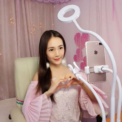 Clip-On Phone Holder with Lights for Everyday Live Streaming