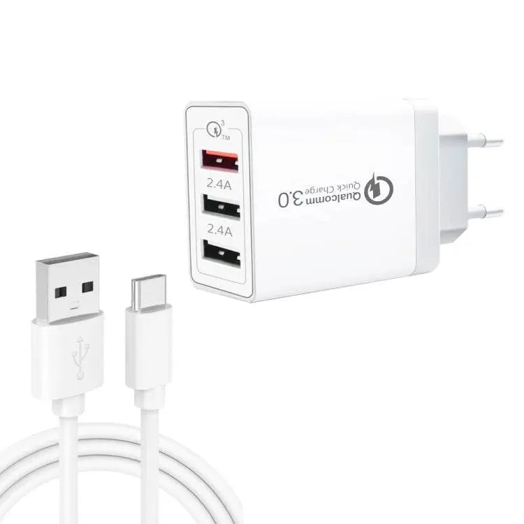 SDC-30W 2 In 1 USB To USB-C Data Cable And Quick Charger