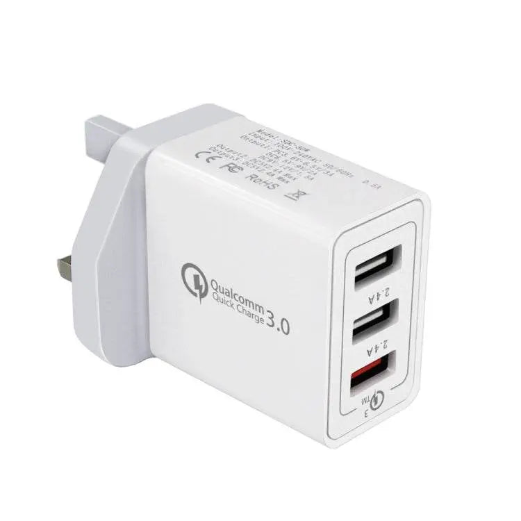 SDC-30W 30W QC 3.0 Dual USB Travel Charger UK Plug