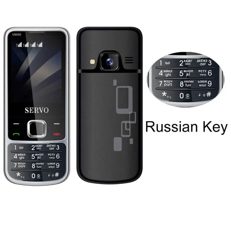 SERVO V9500 2.4 Inch Quad SIM, Russian Key Bluetooth Mobile Phone