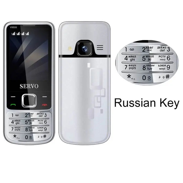 SERVO V9500 2.4 Inch Quad SIM, Russian Key Bluetooth Mobile Phone