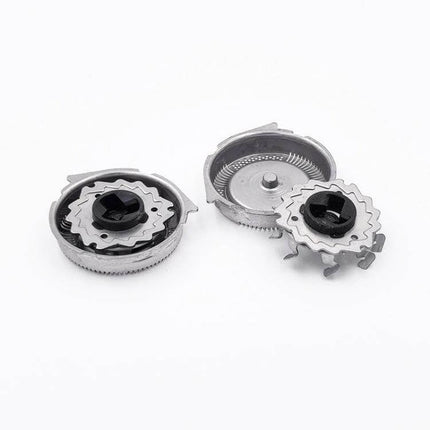 SH50 Replacement Blade For S5000 Series Shaver (6pc Set) - close-up of metal replacement shaver blades and heads on white background
