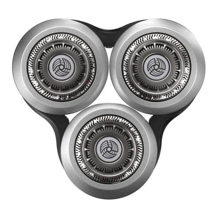 SH90 Shaver Head Replacement for Philips Razors 3 Blade - three stainless steel blades replacement head close-up