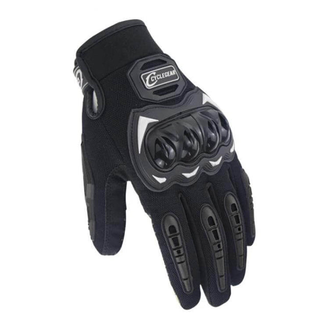 SOMAN Motorcycle Riding Anti-Slip Gloves For Daily Rides - black protective motorcycle glove with knuckle guards and non-slip palm