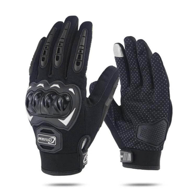 SOMAN Motorcycle Riding Anti-Slip Gloves For Daily Rides - black adjustable non-slip palm gloves with knuckle protection