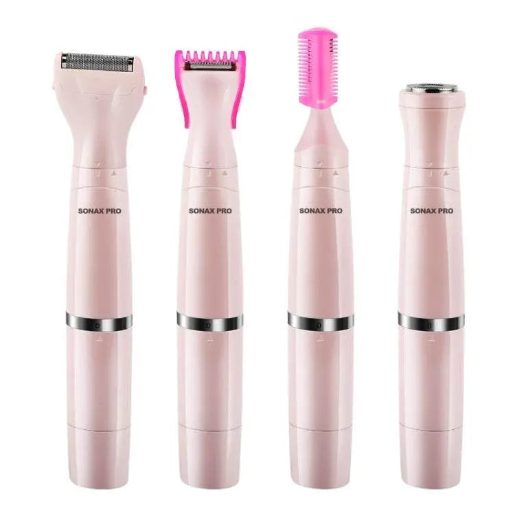 SONAX PRO SN-8933 4 In 1 Electric Women Shaver Pink White 