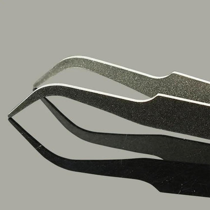 Gooi Precision Steel Bend Tweezers for Detailed Tasks close-up of bent tips for electronics assembly and delicate crafting