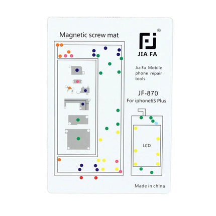 JIAFA Magnetic Screw Organization Mat for iPhone 6s Plus - color-coded magnetic screw mat JF-870 layout for iPhone 6S Plus repair