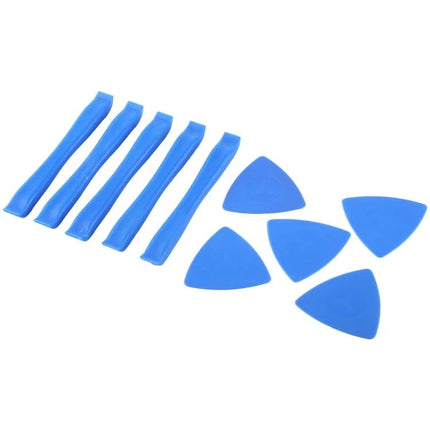 Plastic Spudger and Triangle Prying Tool Set for Device Repair: 5 Each - blue plastic spudgers and triangle picks for smartphone and tablet repair, non-marring