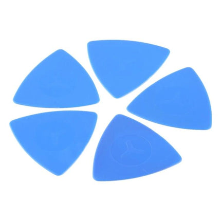 Plastic Spudger and Triangle Prying Tool Set for Device Repair: 5 Each - six blue triangular plastic pry picks for smartphone and tablet repair