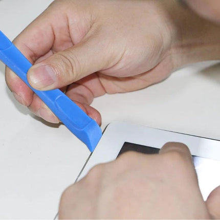 Plastic Spudger and Triangle Prying Tool Set for Device Repair: 5 Each - blue plastic spudger prying open tablet screen