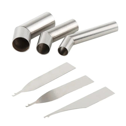 Microscope Air Gun Nozzle for Phone Repair with 45-Degree Angle precision metal nozzles and spatulas for cleaning small phone components