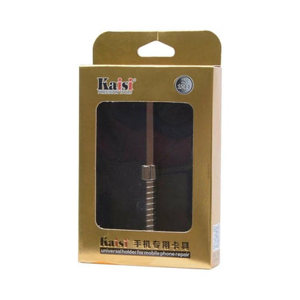 Kaisi Universal PCB Holder for Smartphone Repair Tools - gold retail box showing holder for mobile phone PCB stabilization