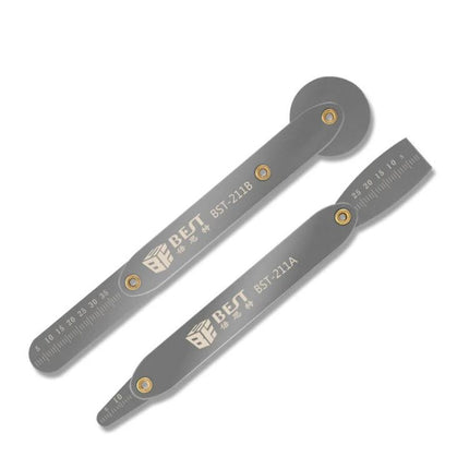 BEST Universal Metal Pry Tool for Mobile Phone Disassembly gray foldable pry tool with rulers and rotating heads for precise phone repairs