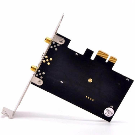 Wireless AC Dual Band WiFi Adapter with Bluetooth for Desktops PCIe card with dual antenna connectors and Bluetooth support