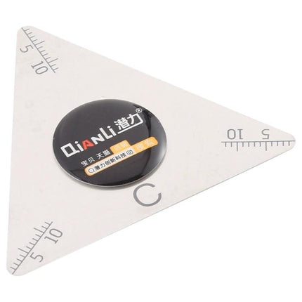 Qianli Triangle Pry Tool with Scales for Electronics Opening metal triangle pry tool with ruler markings and suction handle for device repair
