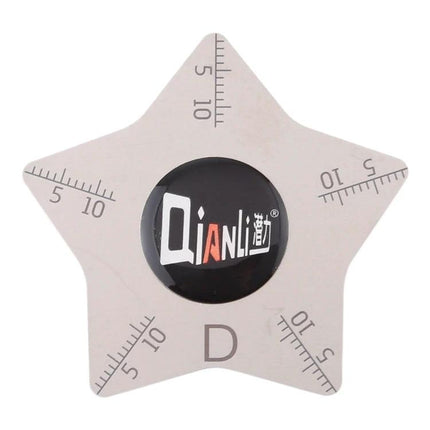 Qianli Pentagram Shaped Pry Tool for Safe Device Opening metal star pry tool with ruler markings and central QianLi logo