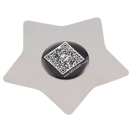 Qianli Pentagram Shaped Pry Tool for Safe Device Opening metal pentagram pry tool with QR-code sticker used to open smartphones safely
