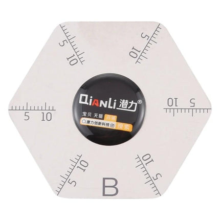 Qianli Hexagram Pry Tool with Precision Scales for Device Repair metal hex pry tool with measurement scales for smartphone component separation