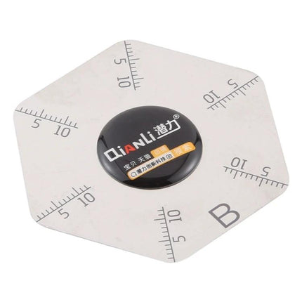 Qianli Hexagram Pry Tool with Precision Scales for Device Repair metal hexagram pry tool with built-in measurement scales for smartphone repair