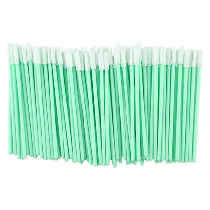 Electronic Cleaning Swabs, 100-Pack for Device Maintenance - green-handled lint-free swabs for cleaning circuit boards, lenses, and sensitive components