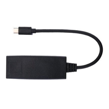 15cm USB-C to RJ45 Gigabit Ethernet Network Adapter — compact black cable and RJ45 dongle for stable wired network connectivity