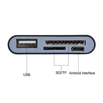 Essential Card Reader for Everyday Data Transfer Needs - compact USB, SD/TF and Android micro USB ports for fast photo and file transfers