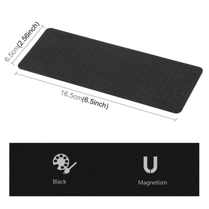 Wowstick Wowpad Compact Magnetic Pad for Screw Organization - black grid magnetic screw organizer pad 16.5x6.5cm