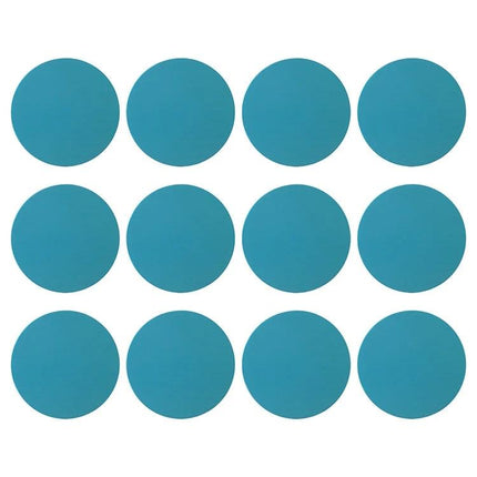 Pack of 100 Adhesive Metal Magnetic Discs for Car Phone Holders - blue circular 3M sticky pads shown in rows, removable reusable metal discs