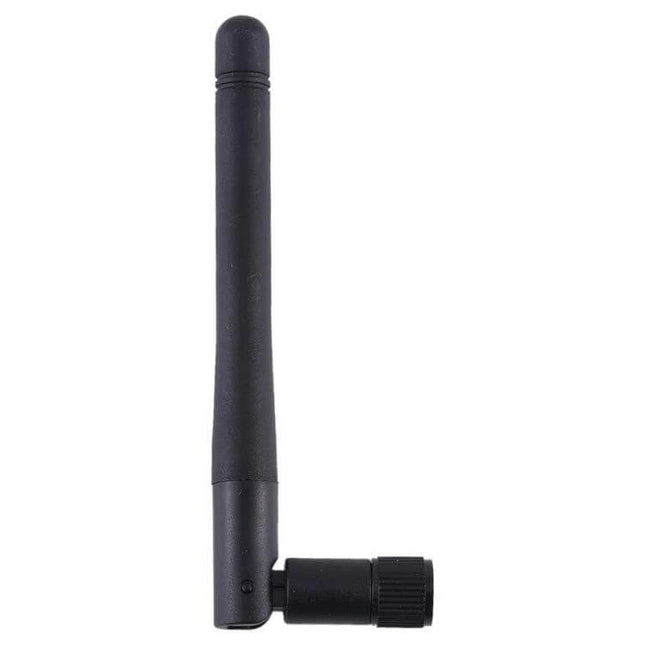Compact Replacement SMA Antenna for WiFi and Bluetooth Devices - black right-angle replacement antenna for routers and laptops