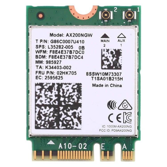 Dual Band Wireless Network Card for Laptops with Bluetooth m.2 AX200NGW replacement module for stable WiFi and Bluetooth on laptops