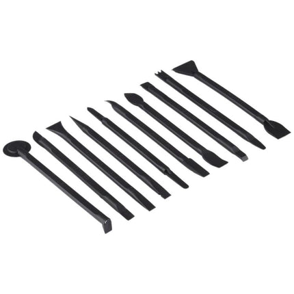Jiafa 10 in 1 Repair Tool Kit for Mobile Phones and Tablets – 10 black precision plastic pry and opening tools for screen and battery repair