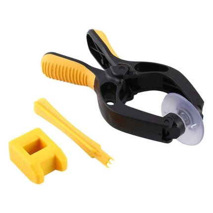 Comprehensive 16-in-1 Screwdriver and Repair Tool Set for Mobile Devices - yellow suction clamp and pry tools for smartphone screen repair