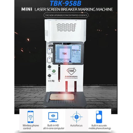Automatic Mini Laser Marking Machine for Custom Designs on Metals - compact desktop unit engraving metal, phone cases, one-button start