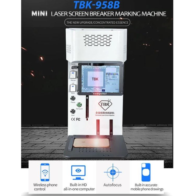 Automatic Mini Laser Marking Machine for Custom Designs on Metals - compact desktop unit engraving metal, phone cases, one-button start