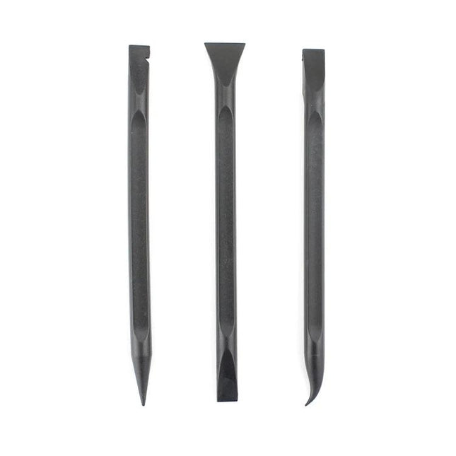 Professional Tool Kit for Mobile Phone and Tablet Repair - three black plastic pry and spudger tools for safe screen and battery disassembly