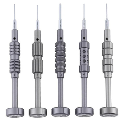 QIANLI 5-in-1 Magnetic Screwdriver Set for Device Repairs - five precision magnetic screwdrivers with textured grips for smartphone and laptop repair