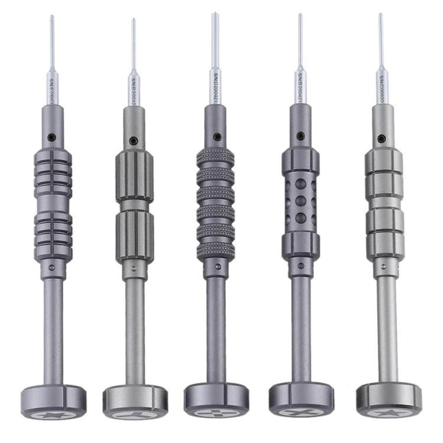 QIANLI 5-in-1 Magnetic Screwdriver Set for Device Repairs - five precision magnetic screwdrivers with textured grips for smartphone and laptop repair