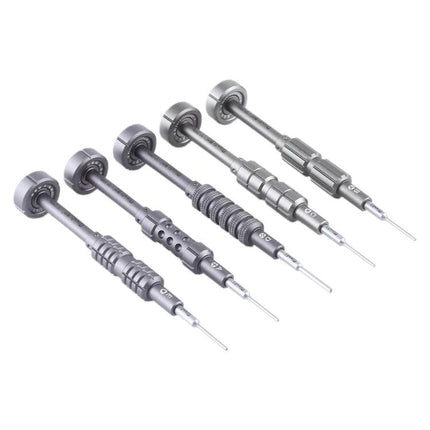 QIANLI 5-in-1 Magnetic Screwdriver Set for Device Repairs with five precision magnetic tips for smartphone and laptop repairs