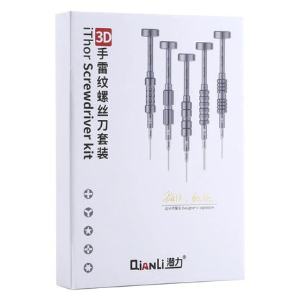 QIANLI 5-in-1 Magnetic Screwdriver Set for Device Repairs - compact magnetic precision bits kit for smartphone and laptop repairs