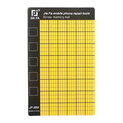 Universal Magnetic Screw Mat for Phone Repair and Organization, 14.5x9cm - yellow grid magnetic screw memory mat for organizing tiny phone screws