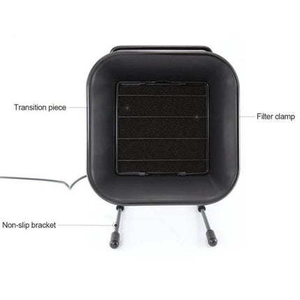 Portable Welding Smoke Absorber 220V for Cleaner Work Environment - top view showing filter clamp, transition piece and non-slip bracket