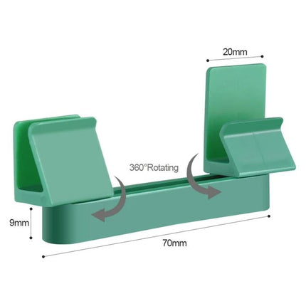 Mobile Phone Repair Bracket with 360-Degree Rotation for Secure Fixes green adjustable holder for stable phone repairs, 70mm base, 360° rotating grips