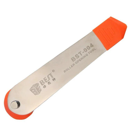 BEST Stainless Steel Pry Tool for Laptop and Mobile Repair - stainless steel opening pry tool with orange plastic tip and roller for safe device disassembly