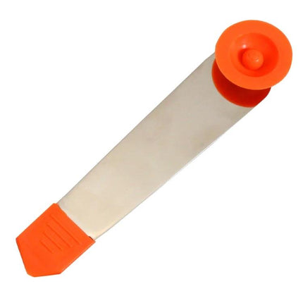 BEST Stainless Steel Pry Tool for Laptop and Mobile Repair - stainless steel pry tool with orange suction cup and plastic tip for safe device opening