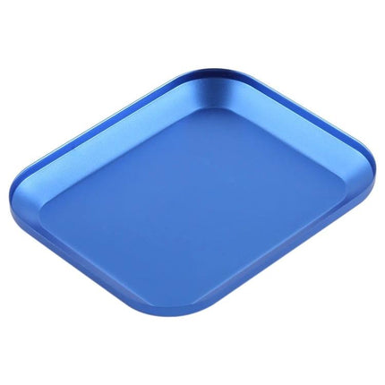 Red Magnetic Aluminum Alloy Screw Tray for Phone Repairs - red aluminum magnetic screw organizer tray for small phone parts